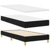 vidaXL Lit &agrave; ressorts avec matelas Noir 100 x 200 cm tissu