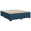 vidaXL Sommier &agrave; lattes de lit et matelas bleu 180x200 cm velours