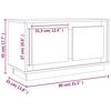 vidaXL Meuble TV blanc brillant 80x35x45 cm bois d'ing&eacute;nierie