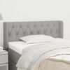 vidaXL T&ecirc;te de lit avec oreilles Gris clair 93x16x78/88 cm Tissu