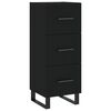 vidaXL Buffet haut Noir 34,5x34x180 cm Bois d'ing&eacute;nierie