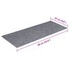 vidaXL Tapis d'escalier autocollants 30 pi&egrave;ces 60 x 25 cm Gris clair Rectangulaire