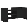 vidaXL Meuble TV noir 80x35x40 cm bois d&rsquo;ing&eacute;nierie