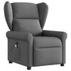 vidaXL Fauteuil inclinable de massage &eacute;lectrique gris fonc&eacute; tissu
