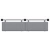 vidaXL T&ecirc;te de lit suspendue Uni Gris clair 210 x 55 x 5 cm tissu