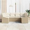 vidaXL Ensemble de canap&eacute; de jardin 6 pcs Beige et cr&egrave;me polyrotin