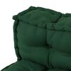 vidaXL Coussin de canapé sur palette Vert tissu