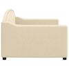 vidaXL Lit de repos sans matelas cr&egrave;me 90x200 cm tissu