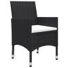 vidaXL Ensemble de bistro de jardin 3 pcs rotin et bois d&rsquo;acacia noir