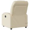 vidaXL Fauteuil inclinable de massage cr&egrave;me tissu