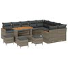 vidaXL Ensemble de canap&eacute; de jardin 13 pcs Gris polyrotin