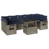 vidaXL Ensemble de canap&eacute; de jardin 8 pcs avec coussins gris r&eacute;sine tress&eacute;e