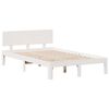 vidaXL Lit biblioth&egrave;que sans matelas blanc 135x190 cm bois pin massif