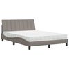 vidaXL Lit avec matelas Hanko taupe 120x200 cm tissu