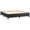 vidaXL Sommier &agrave; lattes de lit avec matelas Noir 180x200 cm Similicuir