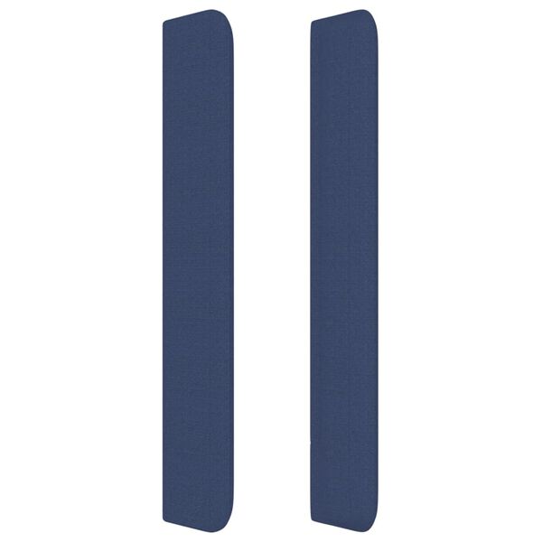 vidaXL T&ecirc;te de lit avec oreilles Bleu 147x16x118/128 cm Tissu
