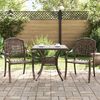 vidaXL Ensemble de tables de jardin 3 pcs Bronze Aluminium coulé