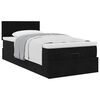 vidaXL Cadre de lit ottoman avec matelas noir 90x200 cm velours