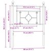 vidaXL T&ecirc;te de lit de remplacement m&eacute;tal blanc 75 cm