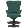 vidaXL Chaise Œuf avec Pouf Vert foncé 63 x 73 x 90 cm Velours