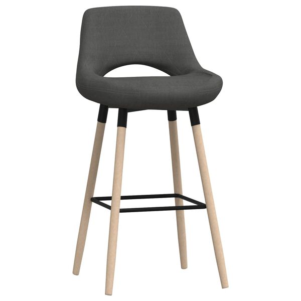 vidaXL Tabourets de bar lot de 2 gris foncé tissu