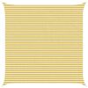 vidaXL Voile d'ombre Jaune et blanc 5 x 5 m HDPE