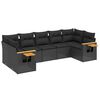 vidaXL Salon de jardin 7 pcs avec coussins noir r&eacute;sine tress&eacute;e