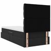 vidaXL Lit avec rangement et LED avec matelas Noir 90 x 200 cm Velours