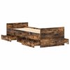 vidaXL Cadre de lit sans matelas ch&ecirc;ne fum&eacute; 75x190 cm
