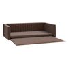 vidaXL Lit d'auto pour chien Marron 90x60 cm Aspect de lin