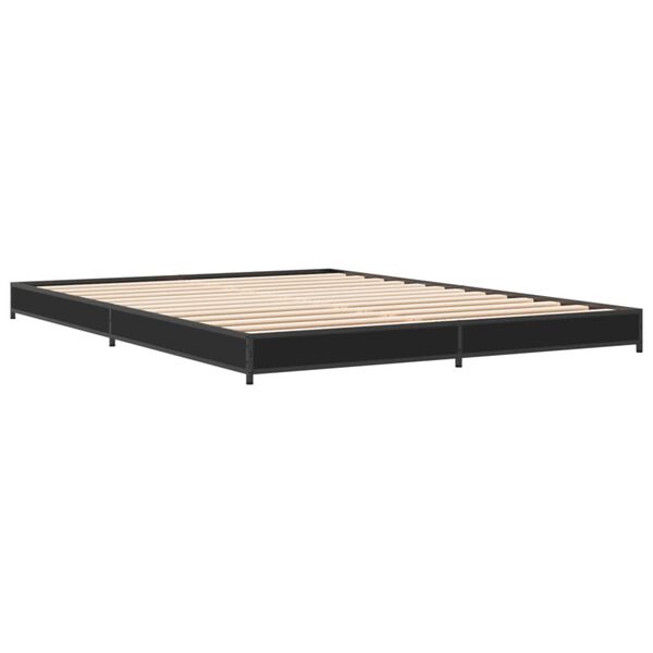 vidaXL Cadre de lit sans matelas noir 120x200 cm