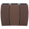 vidaXL Lits sur&eacute;lev&eacute;s de jardin 3 pcs R&eacute;sine tress&eacute;e Marron
