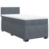 vidaXL Sommier &agrave; lattes de lit et matelas Gris fonc&eacute; 90x190 cm Velours