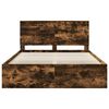 vidaXL Cadre de lit Ch&ecirc;ne fum&eacute; 150 x 200 cm Bois de pin massif