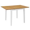vidaXL Table &agrave; manger extensible Blanc (80-120)x80x74 cm MDF
