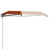 vidaXL Auvent manuel r&eacute;tractable 400x300 cm Orange et marron
