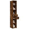 vidaXL Buffet haut ch&ecirc;ne fum&eacute; 30x42,5x185 cm bois d'ing&eacute;nierie