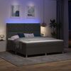vidaXL Lit &agrave; ressorts avec matelas Gris 180 x 200 cm tissu