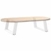 vidaXL Pieds de table basse en U 2 pi&egrave;ces Blanc 60 x (30-31) cm Acier