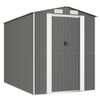vidaXL Abri de jardin Gris clair 192x274x223 cm Acier galvanis&eacute;