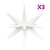 vidaXL Lumi&egrave;res de No&euml;l avec LED 3 pcs pliable blanc 100 cm