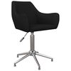 vidaXL Chaises pivotantes &agrave; manger lot de 2 Noir Tissu