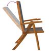 vidaXL Ensemble &agrave; manger de jardin 9pcs bois d'acacia solide textil&egrave;ne