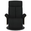 vidaXL Fauteuil inclinable avec repose-pieds noir tissu