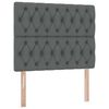 vidaXL Lit avec rangement et LED Gris fonc&eacute; 120 x 190 cm Polyester