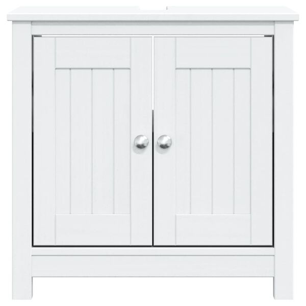 vidaXL Meuble de salle de bain BERG blanc 60x34x59 cm bois pin massif