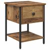 vidaXL Armoire de lit avec tiroir 2 pcs Bois ancien 40 x 39 x 40cm
