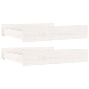 vidaXL Tiroirs de lit 2 pcs blanc Bois de pin massif