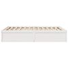 vidaXL Cadre de lit sans matelas blanc 140x190 cm bois de pin massif