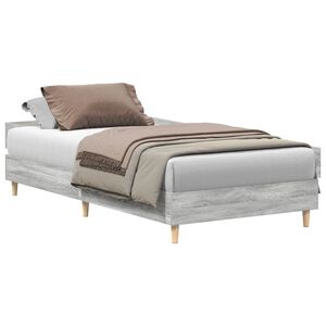vidaXL Cadre de lit sans matelas sonoma gris 75x190 cm